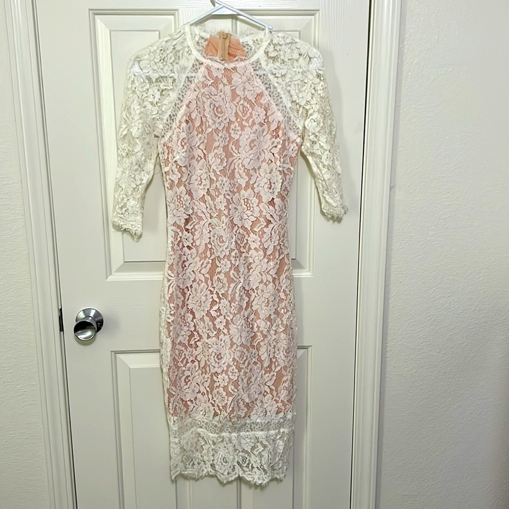 A white and lace dress